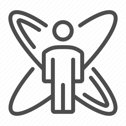 Atom, molecule, orbit, human, scientist, biology, man icon - Download on Iconfinder