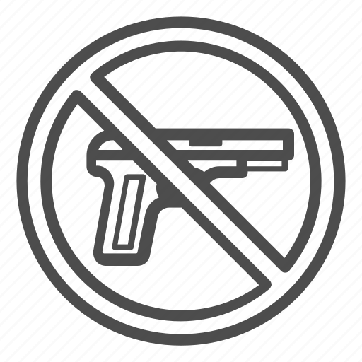 Firearm, gun, ban, crime, pistol, forbidden, prohibited icon - Download on Iconfinder