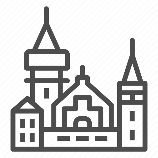 Castle, kingdom, royal, tower, church, building, house icon - Download on Iconfinder