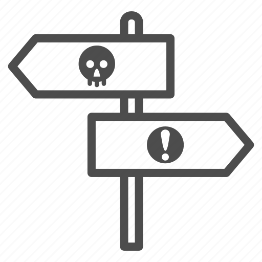 Pointer, halloween, direction, information, arrow, skull, pin icon - Download on Iconfinder