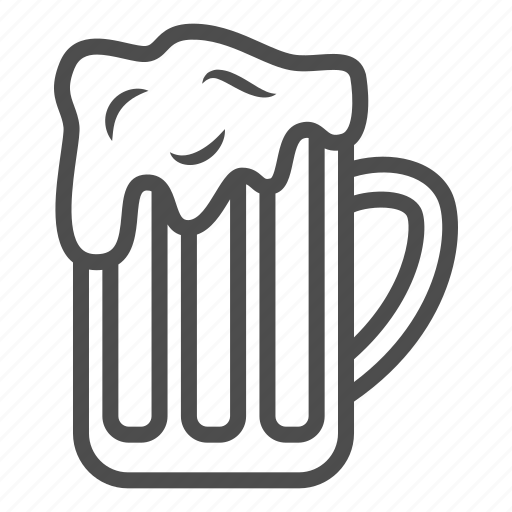 Alcohol, beer, mug, pub, handle, glass, foam icon - Download on Iconfinder