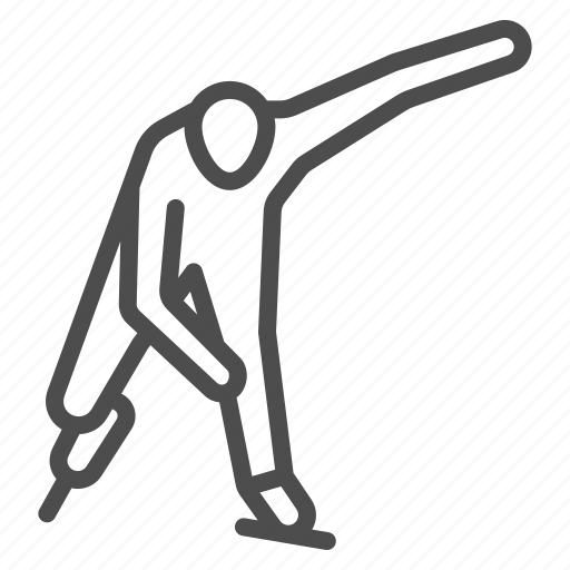 Skate, skating, sport, ice, figure, human, run icon - Download on Iconfinder