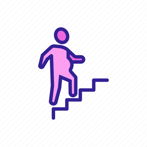 Contour, human, man, obesity, people, silhouette, step icon - Download on Iconfinder