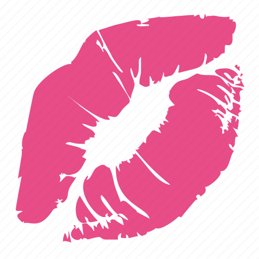 pink lip print