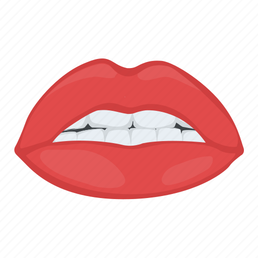 Lips, lipstick, mouth, teeth, woman lips icon