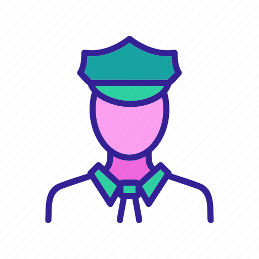 Contour, drawing, occupation, police, web icon - Download on Iconfinder
