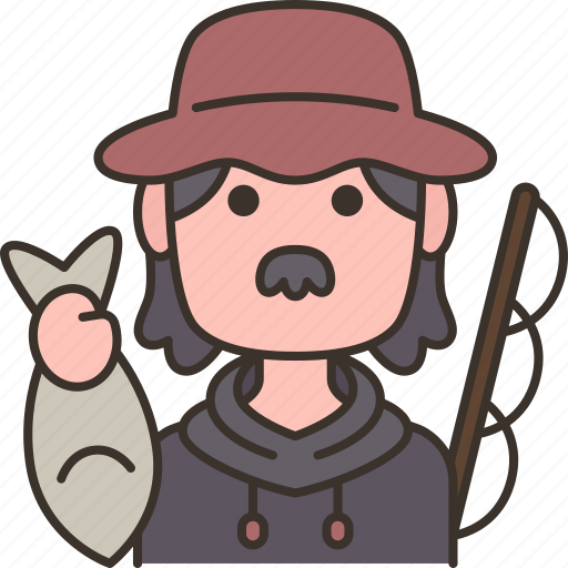 Fisherman, fishing, bait, activity, hobby icon - Download on Iconfinder