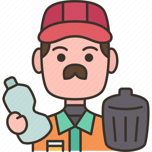 Janitor, garbage, sweeper, cleaning, sanitation icon - Download on Iconfinder