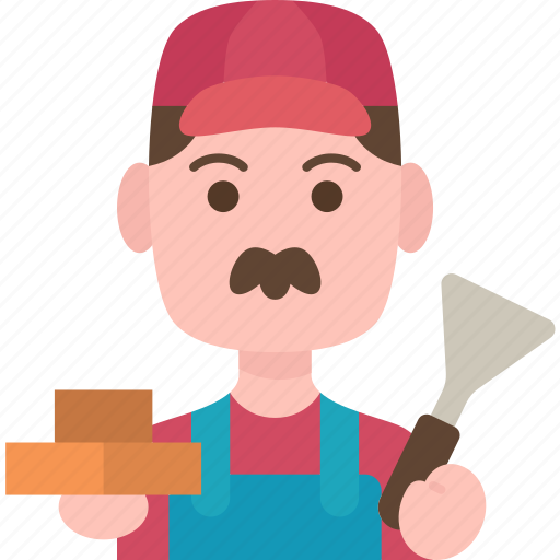 Mason, bricklayer, brickwork, builder, construction icon - Download on Iconfinder