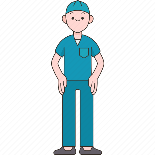 Nurse, medical, hospital, assistant, male icon - Download on Iconfinder