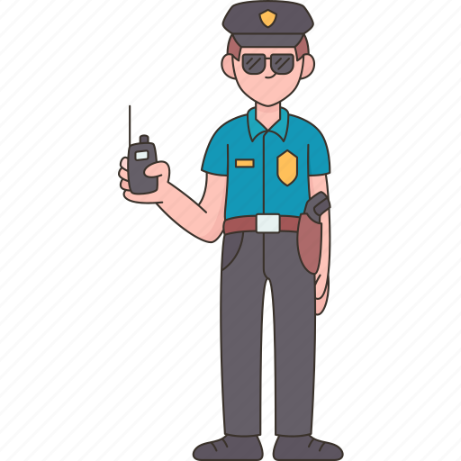 Police, cop, security, officer, uniform icon - Download on Iconfinder