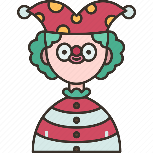 Clown, jester, circus, comedian, buffoon icon - Download on Iconfinder