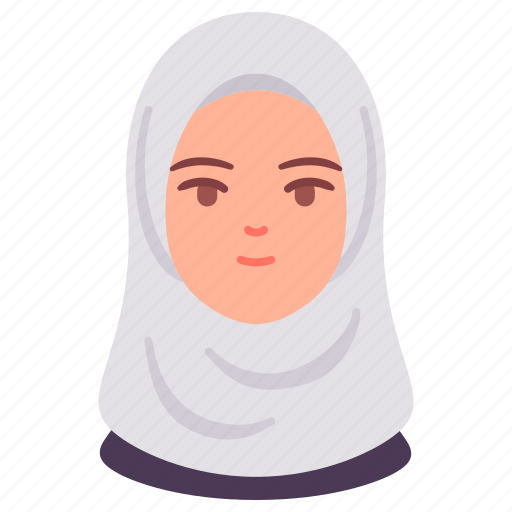 Avatar Hijab Woman Icon Png Voal Motif 