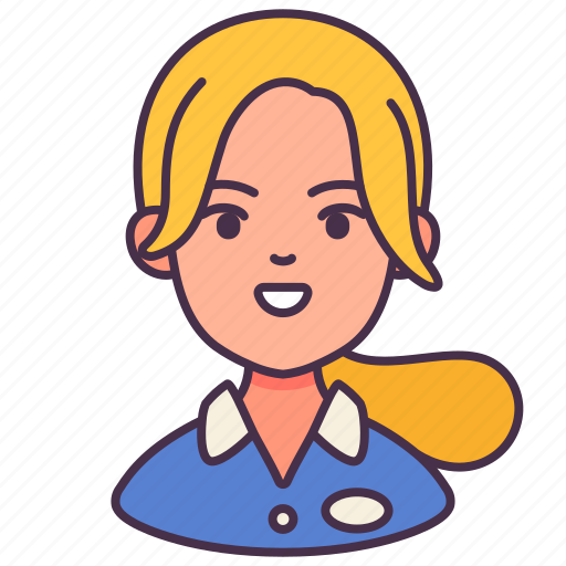Avatar, blonde, female, occupation, people, waitress, woman icon - Download on Iconfinder