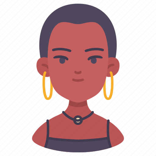 African american, avatar, career, people, skinhead, stylist, woman icon - Download on Iconfinder