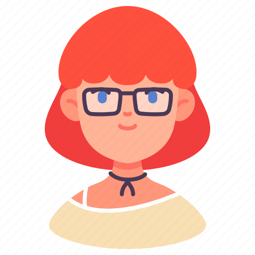 Avatar, female, ginger, girl, glasses, people, young icon - Download on Iconfinder
