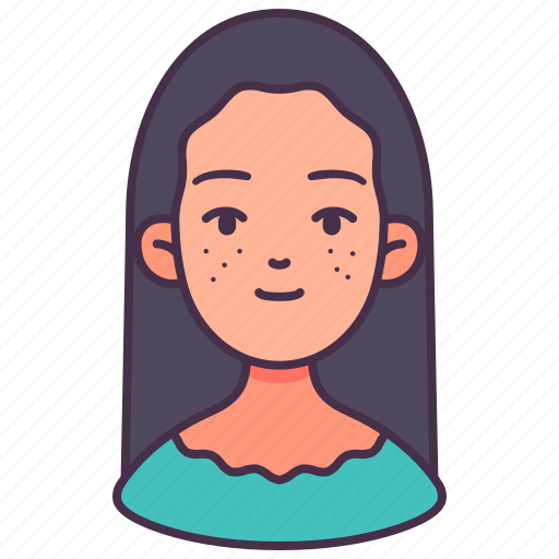 Avatar, female, freckles, lady, people, person, woman icon - Download on Iconfinder
