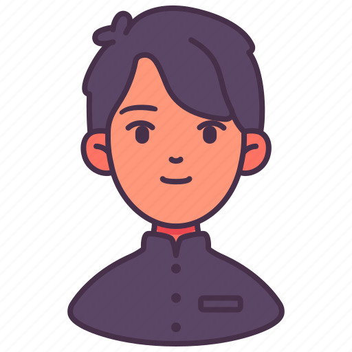 Avatar, boy, gakuran, japanese, people, person, student icon - Download on Iconfinder