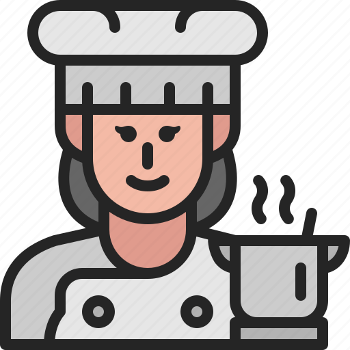 Chef, profession, occupation, avatar, woman, career, job icon - Download on Iconfinder