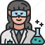 chemist, lab, technician, occupation, female, profession, avatar 
