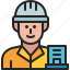 contractor, avatar, profession, occupation, man, career, architect 
