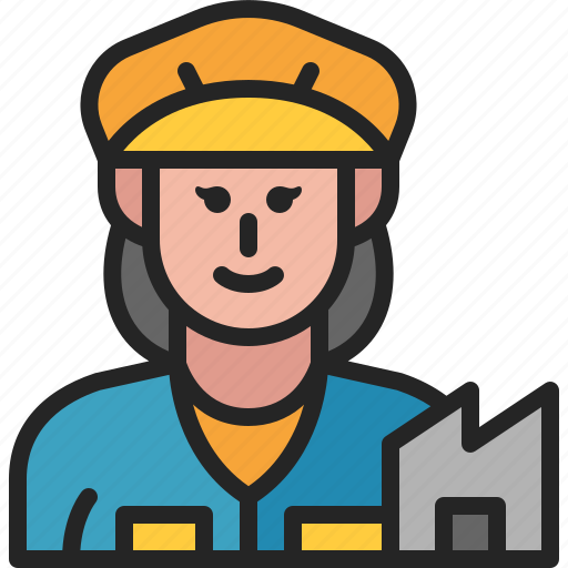 Labor, factory, worker, occupation, woman, profession, avatar icon - Download on Iconfinder