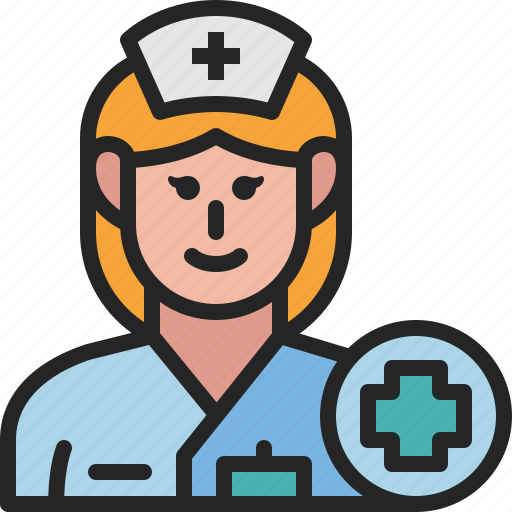 Nurse, caregiver, occupation, avatar, female, profession, woman icon - Download on Iconfinder