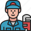 plumber, repairman, handyman, occupation, man, profession, avatar 
