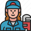 plumber, repairman, handyman, occupation, woman, profession, avatar