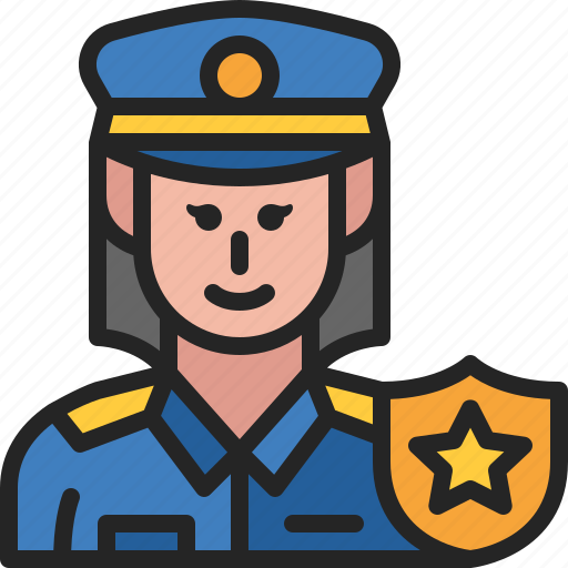 Police, cop, officer, occupation, woman, avatar, female icon - Download on Iconfinder