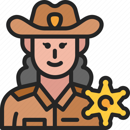 Sheriff, occupation, avatar, female, career, county, woman icon - Download on Iconfinder
