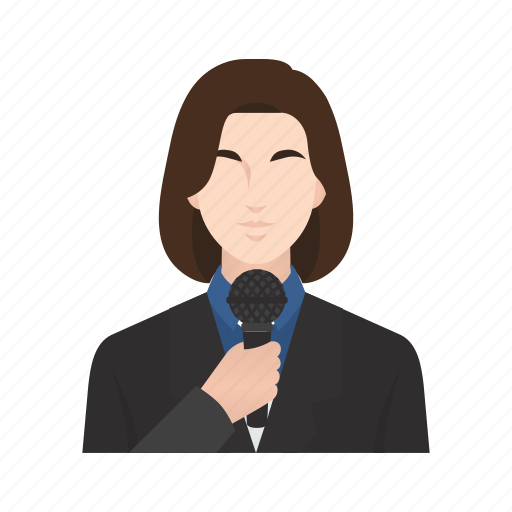 Job, news, news anchor, occupation, people, reporter, woman icon - Download on Iconfinder