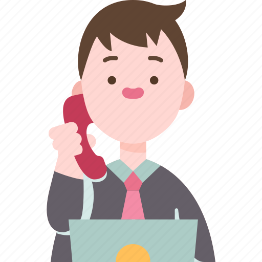 Secretary, assistant, consultant, phone, communication icon - Download on Iconfinder