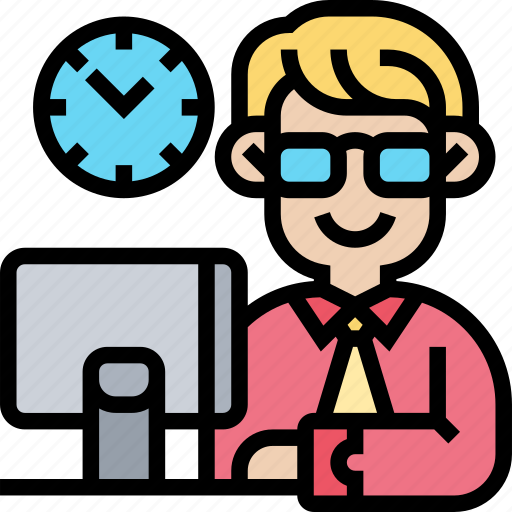 Employee, office, manager, working, businessman icon - Download on Iconfinder