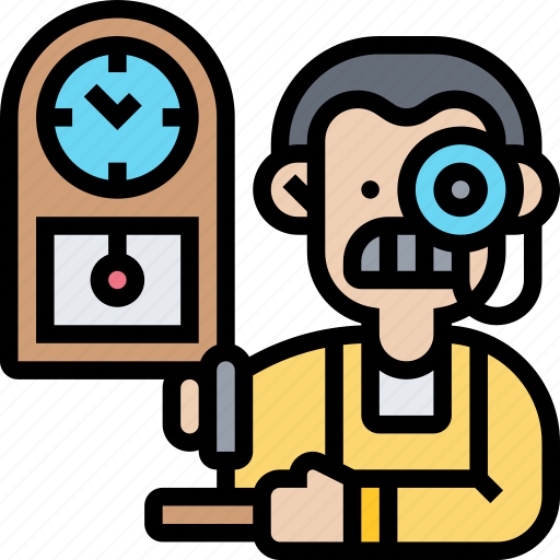 Watchmaker, clockmaker, repair, craft, mechanical icon - Download on Iconfinder