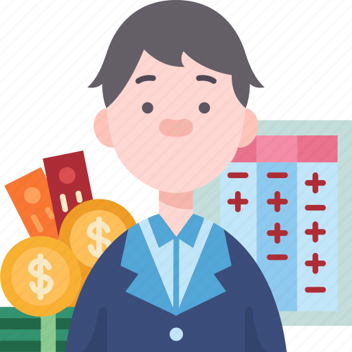 Accountant, bookkeeper, financial, manager, investor icon - Download on Iconfinder