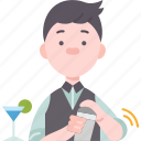 bartender, cocktail, drink, service, barman