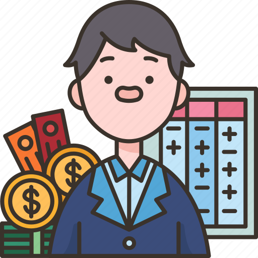 Accountant, bookkeeper, financial, manager, investor icon - Download on Iconfinder