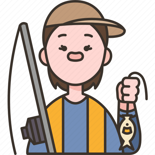 Fisherman, fishing, sports, hobby, recreation icon - Download on Iconfinder