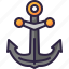 anchor, sailing, boat, transportation, navigation, ship, tool 