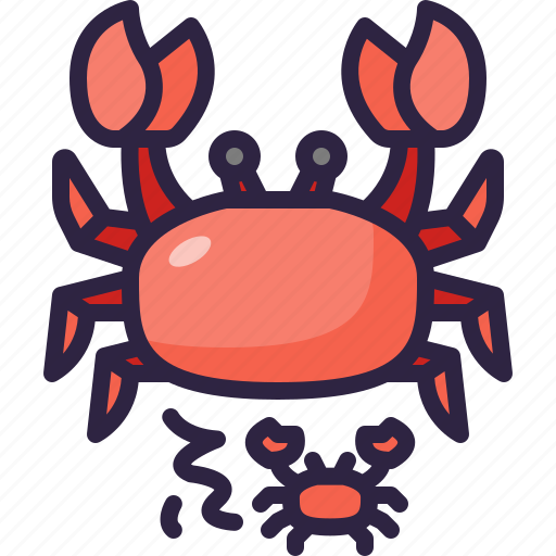 Crab, animal, kingdom, sea, life, crustacean, aquatic icon - Download on Iconfinder
