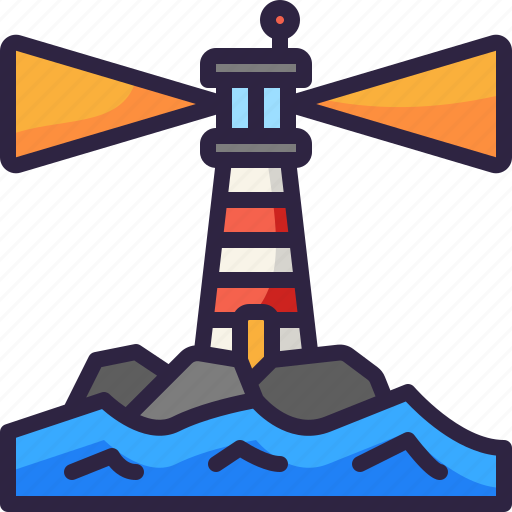 Lighthouse, guide, orientation, tower, buildings, light, ocean icon - Download on Iconfinder