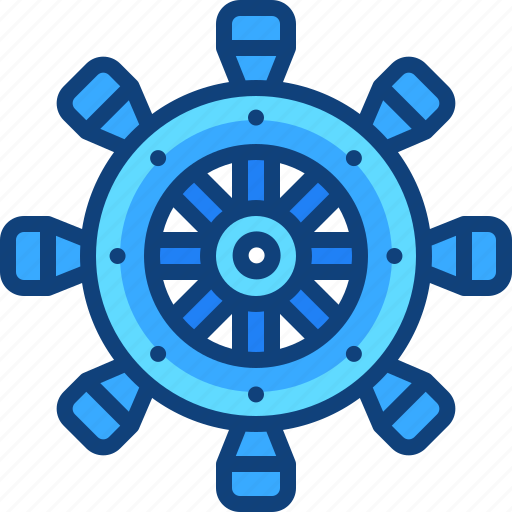 Rudder, ship, wheel, steering, captain, transportation, navigation icon - Download on Iconfinder