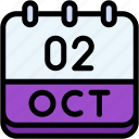calendar, october, two, 2, date, monthly, time, month, schedule