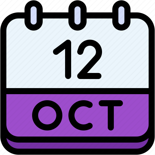 Calendar, october, twelve, date, monthly, time, and icon - Download on Iconfinder