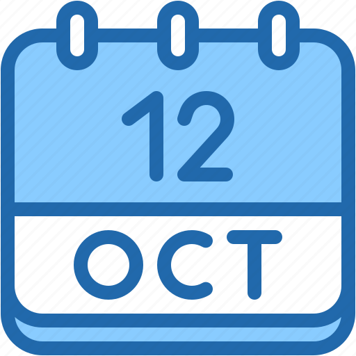 Calendar, october, twelve, date, monthly, time, and icon - Download on Iconfinder