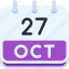calendar, october, twenty, seven, date, monthly, time, month, schedule 