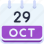 calendar, october, twenty, nine, date, monthly, time, month, schedule 