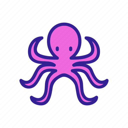 Clam, marine, mollusk, ocean, octopus, swimming, tentacles icon - Download on Iconfinder