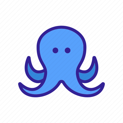 Adult, four, marine, mollusk, ocean, octopus, tentacles icon - Download on Iconfinder